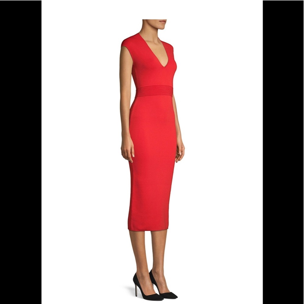 Gorgeous Michael Kors black knit midi dress